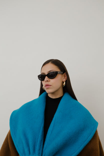 Reversible wool coat