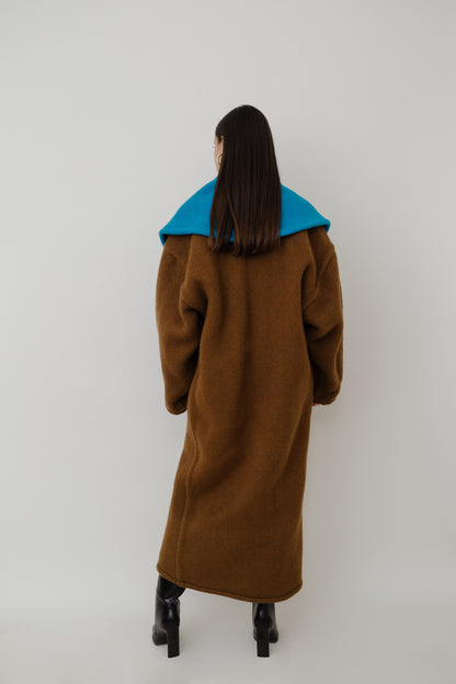 Reversible wool coat