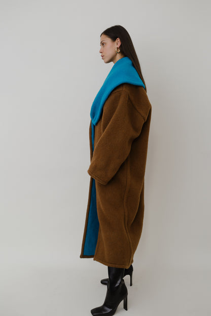Reversible wool coat