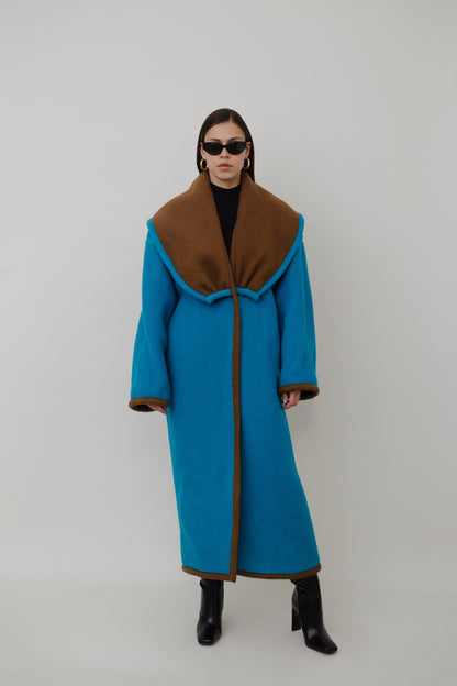 Reversible wool coat