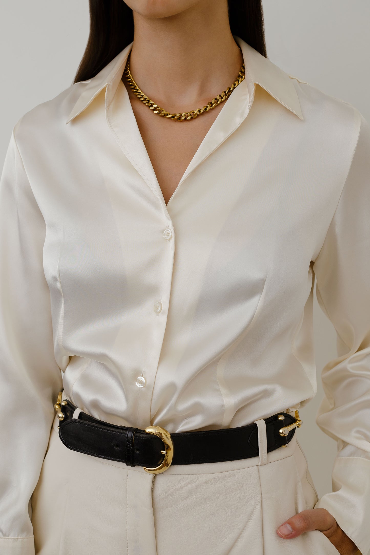 Shiny elegant blouse