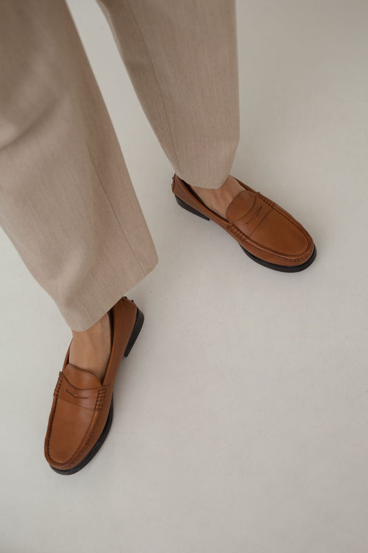 Brown Tod's loafers