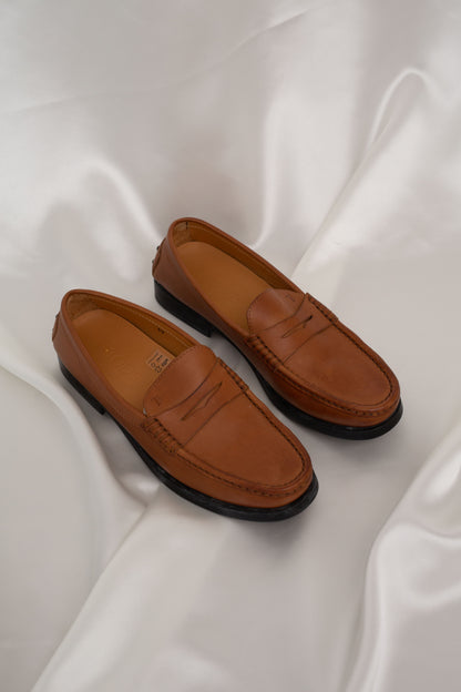Brown Tod's loafers