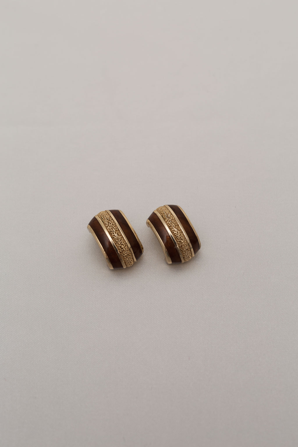 Vintage gold clip-on earrings